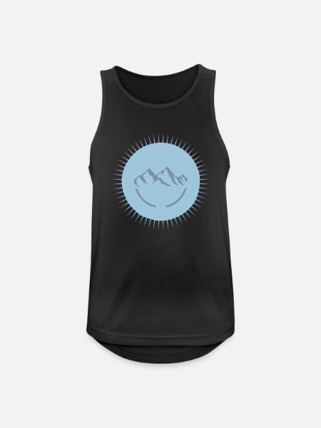To the mountains quote - Men's Breathable Tank Top - black