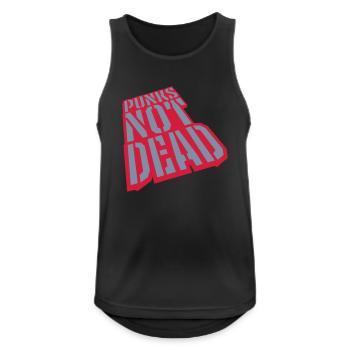 punks pas mort citation - Débardeur respirant Homme - noir - Devant - Nick (188cm)