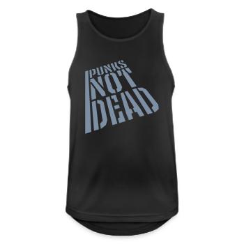 punks pas mort citation - Débardeur respirant Homme - noir - Devant - Nick (188cm)