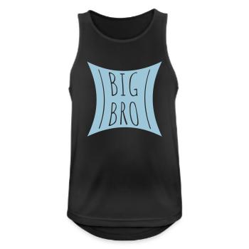 Text Logo Big Bro - Men's Breathable Tank Top - black - Front - Nick (188cm)