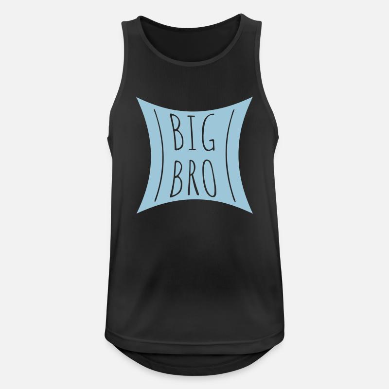 Text Logo Big Bro - Männer Tank Top atmungsaktiv - Schwarz
