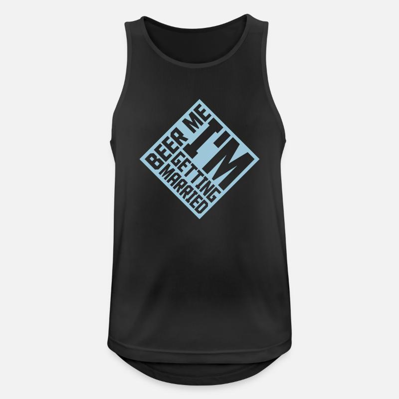 Beer Me Getting Married - Männer Tank Top atmungsaktiv - Schwarz