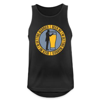 Beer Me Me marier - Débardeur respirant Homme - noir - Devant - Nick (188cm)