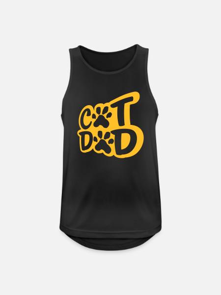 Logo Cats Papa Paw - Men's Breathable Tank Top - black