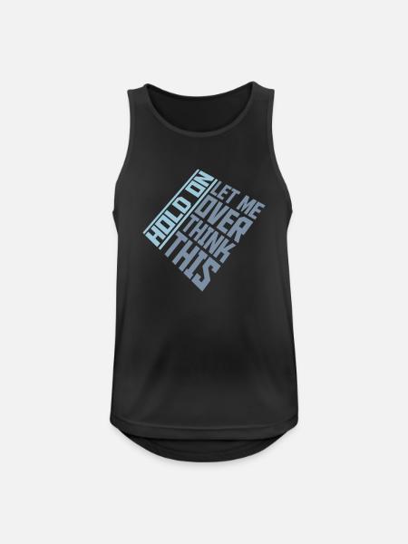 Let me overthink this - Men's Breathable Tank Top - black