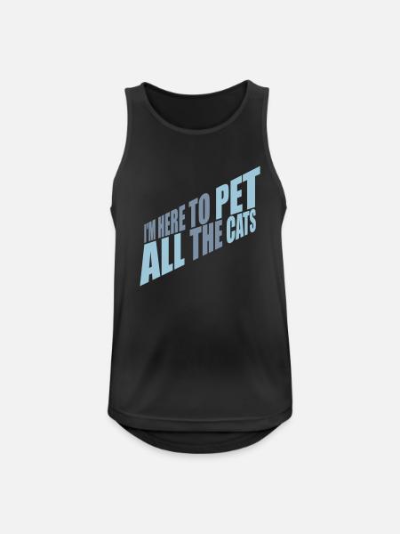 Pet All The Cats - Men's Breathable Tank Top - black