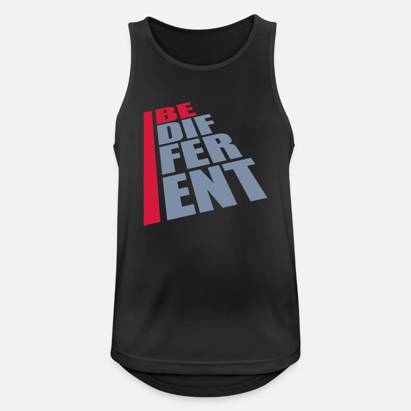 Be different Logo Design - Men's Breathable Tank Top - black