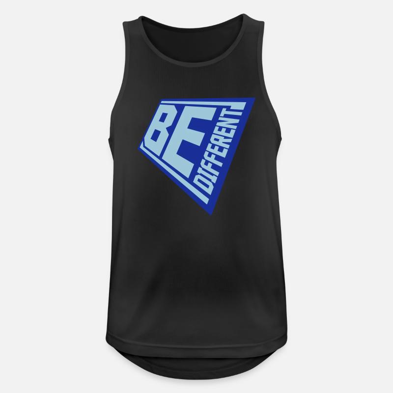 Be different Logo Design - Men's Breathable Tank Top - black