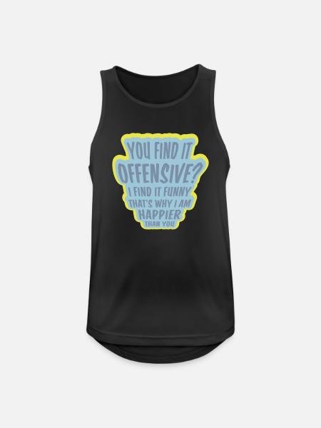 You find it offensive - Men's Breathable Tank Top - black
