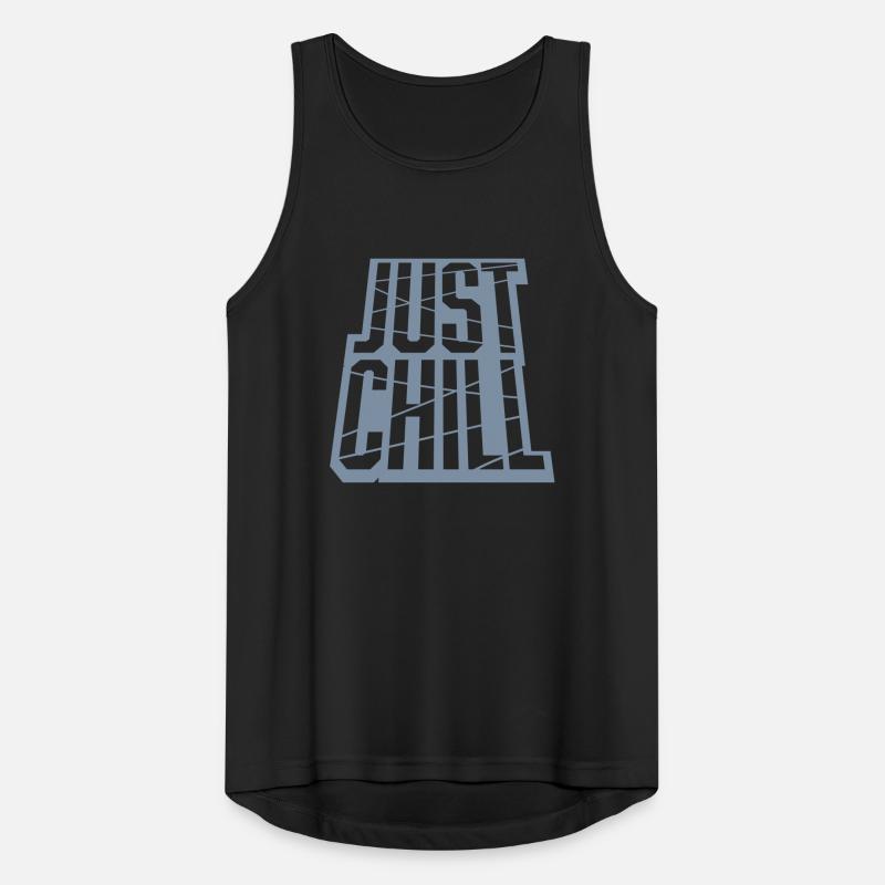 Just Chill Text Logo Débardeur respirant Homme