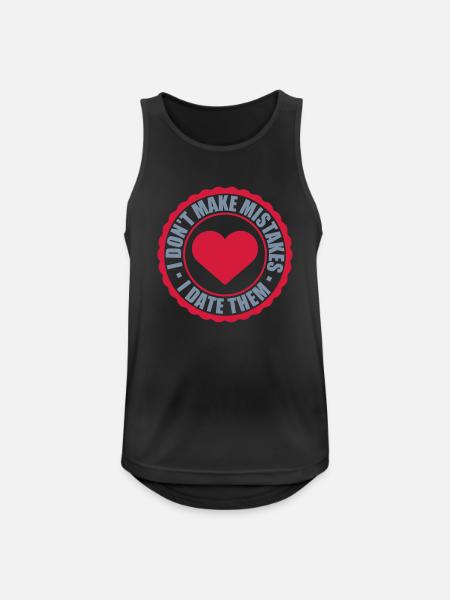 Date Mistakes Quote Logo - Men's Breathable Tank Top - black