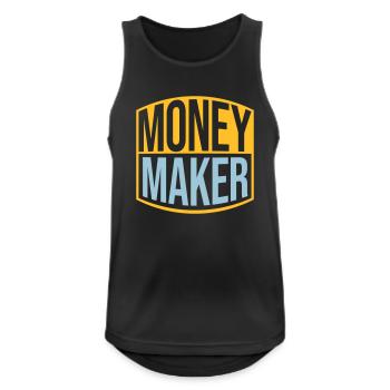 Erfolgreich Money Maker Logo - Männer Tank Top atmungsaktiv - Schwarz - Vorne - Nick (188cm)