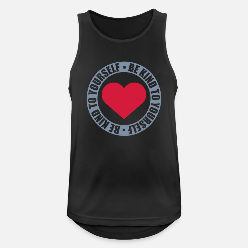 be kind to yourself - Männer Tank Top atmungsaktiv - Schwarz