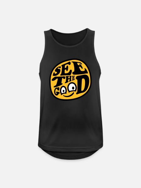 see the good quote - Men's Breathable Tank Top - black