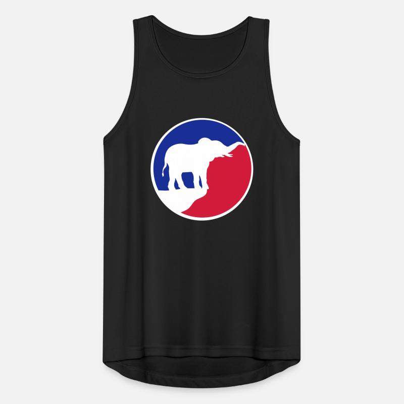Elefant Silhouette Klippe Mond Männer Tank Top atmungsaktiv