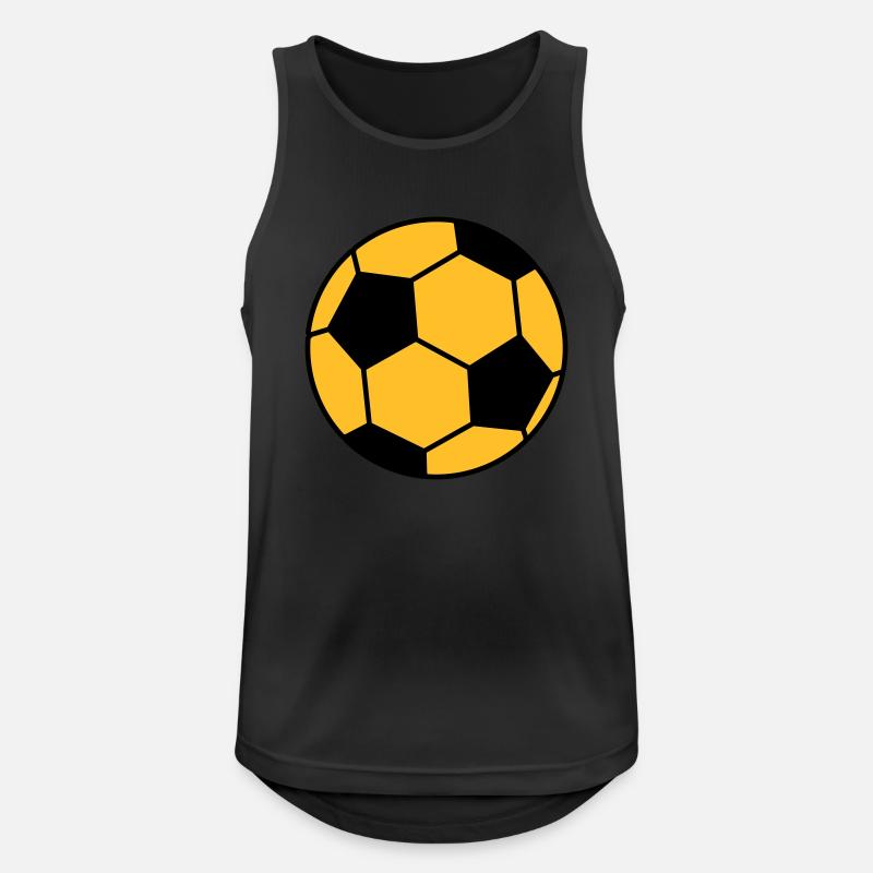 Fußball Ball - Männer Tank Top atmungsaktiv - Schwarz