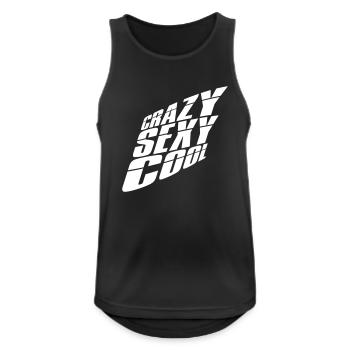 design cool sexy fou - Débardeur respirant Homme - noir - Devant - Nick (188cm)