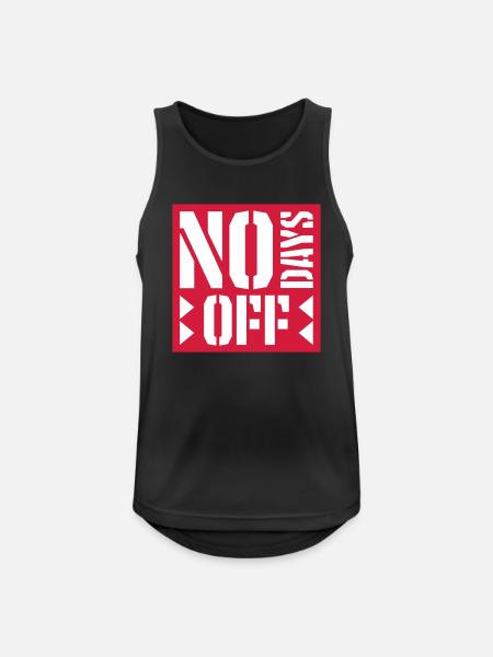 no days off quote - Men's Breathable Tank Top - black