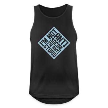 not antisocial anti stupid - Men's Breathable Tank Top - black - Front - Nick (188cm)