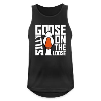goose on the loose - Men's Breathable Tank Top - black - Front - Nick (188cm)
