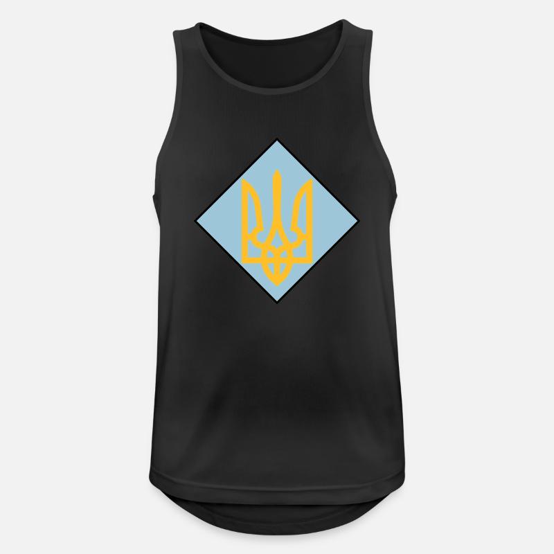 Ukraine - Männer Tank Top atmungsaktiv - Schwarz