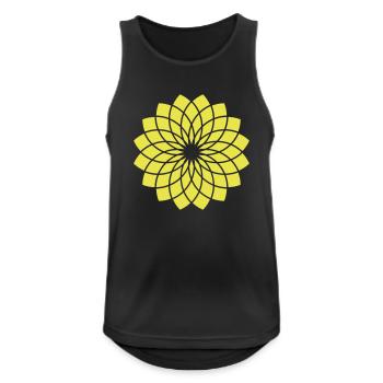 Green Lotus - Männer Tank Top atmungsaktiv - Schwarz - Vorne - Nick (188cm)