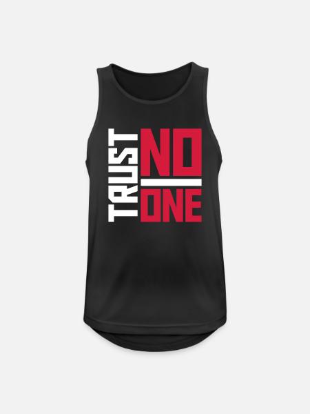 trust no one quote - Men's Breathable Tank Top - black