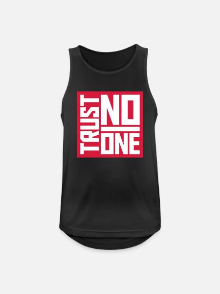 trust no one quote - Men's Breathable Tank Top - black