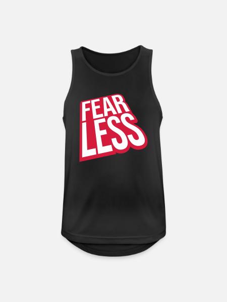 fearless Text Quote Design - Men's Breathable Tank Top - black