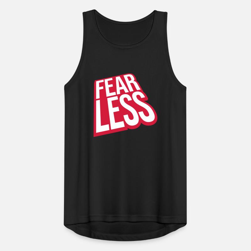 fearless Text Zitat Design Männer Tank Top atmungsaktiv