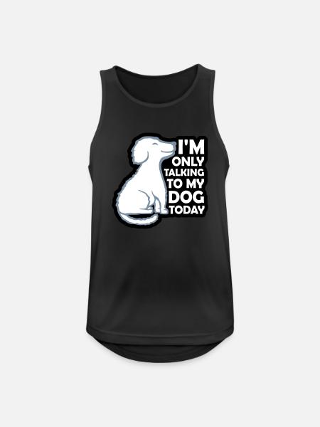 only talking to dog - Men's Breathable Tank Top - black