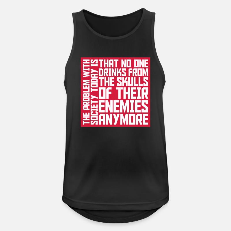 drinks from enemies skulls - Men's Breathable Tank Top - black