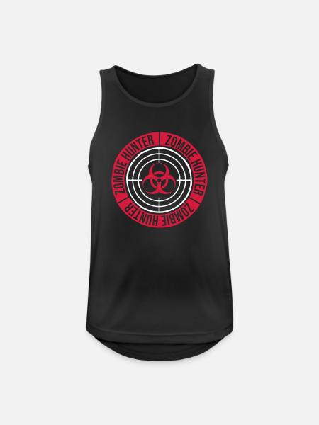 zombie hunter Halloween Quote - Men's Breathable Tank Top - black