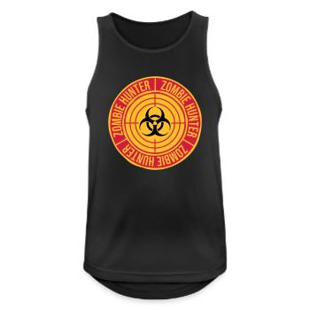 citation d’Halloween de chasseur de zombies - Débardeur respirant Homme - noir - Devant - Nick (188cm)