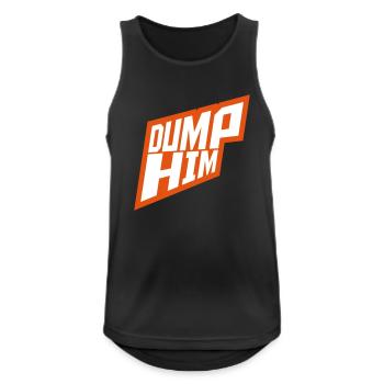 dump him Zitat Logo - Männer Tank Top atmungsaktiv - Schwarz - Vorne - Nick (188cm)