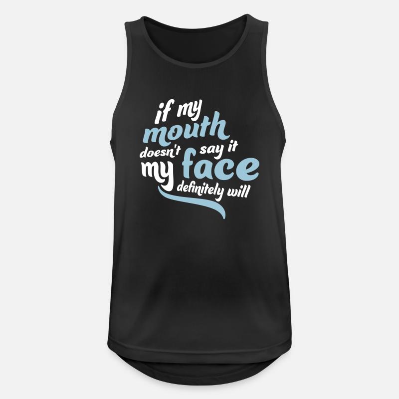 my face definitely will - Men's Breathable Tank Top - black