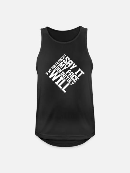my face definitely will - Men's Breathable Tank Top - black