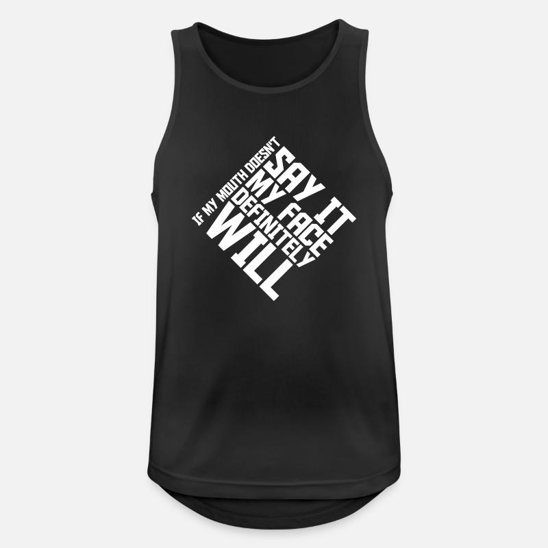 my face definitely will - Men's Breathable Tank Top - black