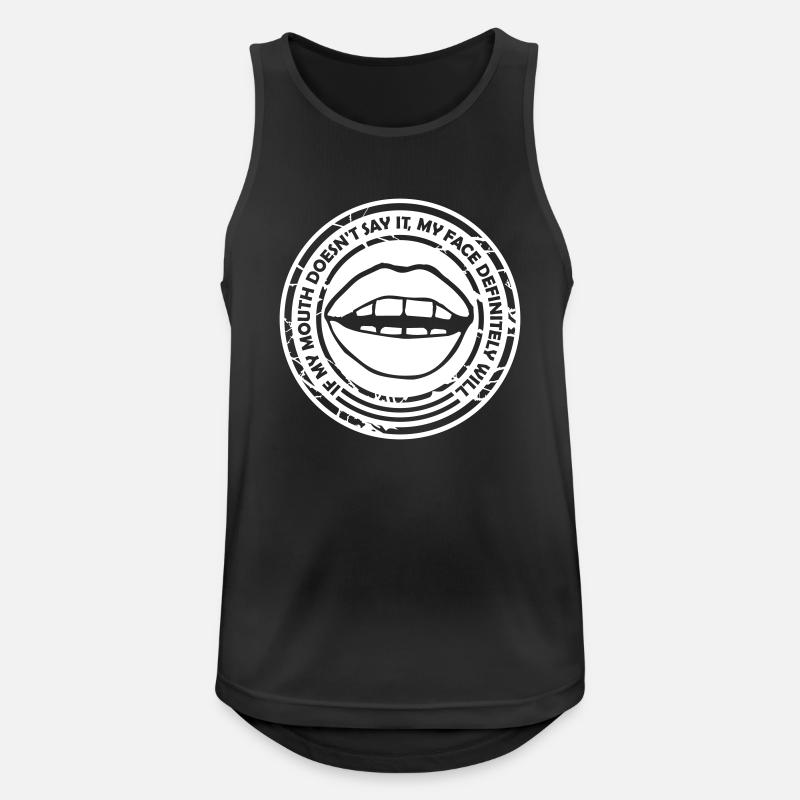 my face definitely will - Men's Breathable Tank Top - black
