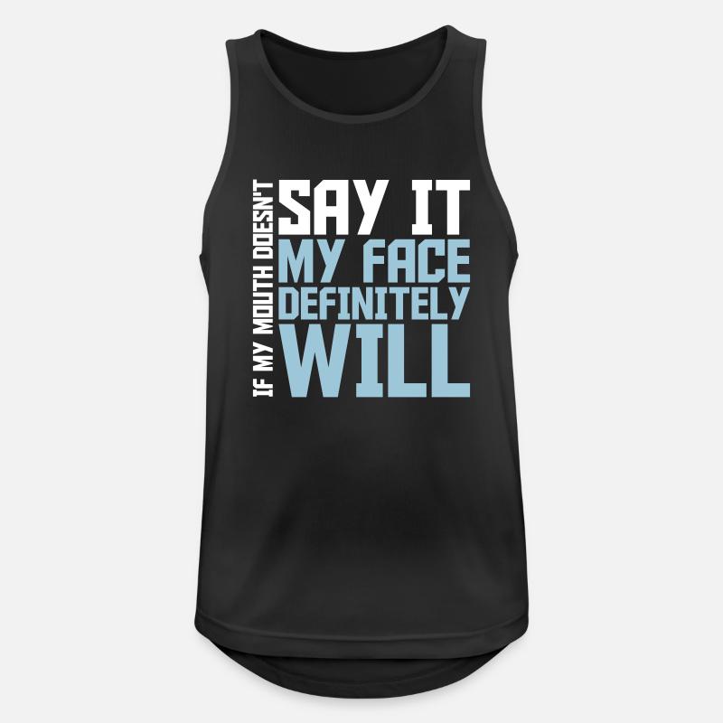 my face definitely will - Men's Breathable Tank Top - black