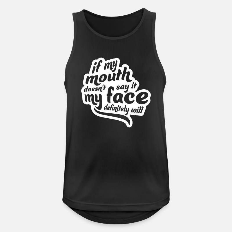 my face definitely will - Men's Breathable Tank Top - black