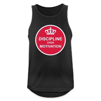 Citation de discipline sur la motivation - Débardeur respirant Homme - noir - Devant - Nick (188cm)