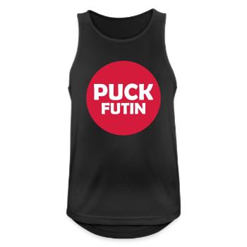 Conception du logo Puck Futin - Débardeur respirant Homme - noir - Devant - Nick (188cm)