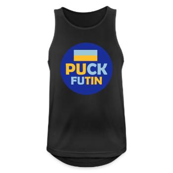 puck futin Logo Design - Männer Tank Top atmungsaktiv - Schwarz - Vorne - Nick (188cm)