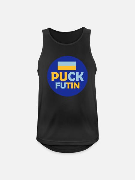 puck futin logo design - Men's Breathable Tank Top - black