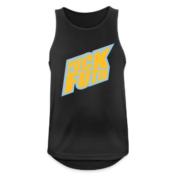 puck futin Logo Design - Männer Tank Top atmungsaktiv - Schwarz - Vorne - Nick (188cm)
