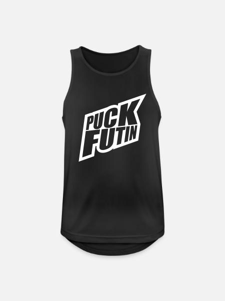 puck futin logo design - Men's Breathable Tank Top - black