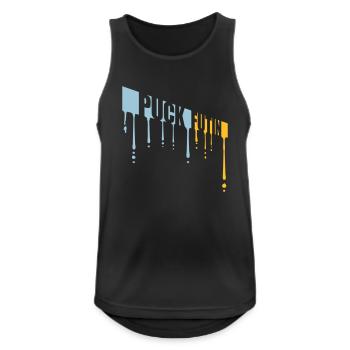 puck futin Logo Design - Männer Tank Top atmungsaktiv - Schwarz - Vorne - Nick (188cm)