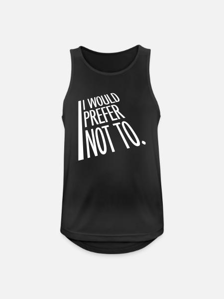 I prefer not to - Men's Breathable Tank Top - black
