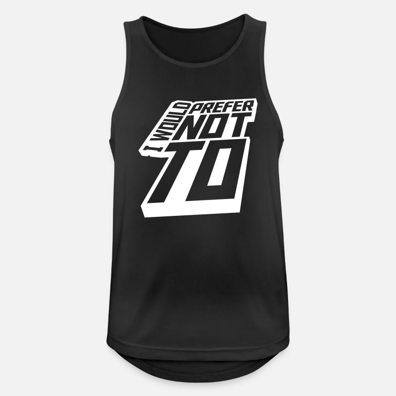 I prefer not to - Männer Tank Top atmungsaktiv - Schwarz